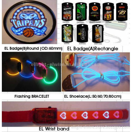 EL Light ,EL shoelace,EL sheet,EL Badge,EL panel,EL Toy Gift